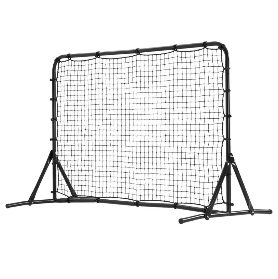 VEVOR Soccer Rebound Trainer, 6x4FT Iron Soccer Training Equipment, Sports Football Rebounder Wall, Double-Sided Rebounding Net, Easy Assembly, Perfect for Backyard Practicing, Solo Training, Passing