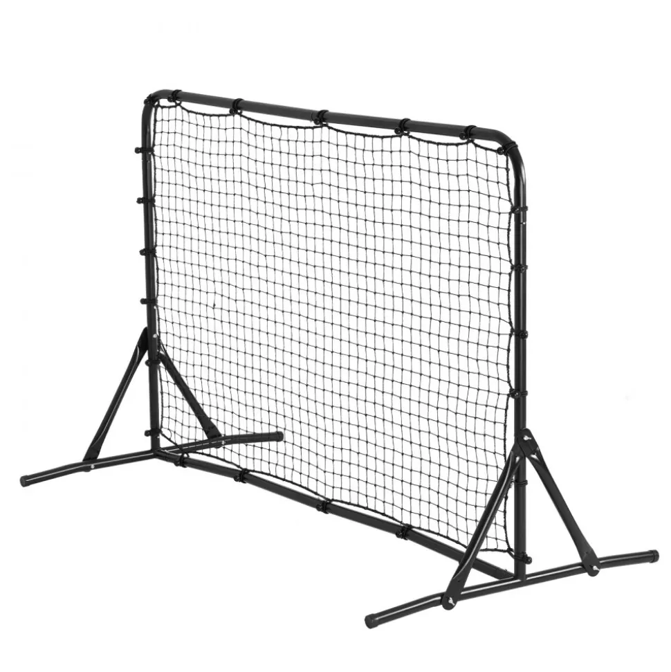 VEVOR Soccer Rebound Trainer, 6x4FT Iron Soccer Training Equipment, Sports Football Rebounder Wall, Double-Sided Rebounding Net, Easy Assembly, Perfect for Backyard Practicing, Solo Training, Passing