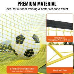 VEVOR Soccer Trainer, 2-IN-1 Portable Soccer Rebounder Net, 71