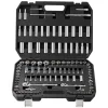VEVOR Socket Set, 1/4" and 3/8" Drive Socket and Ratchet Set, 6-Point Socket Opening, 106 Pcs Tool Set SAE and Metric, Deep and Standard Sockets, 5/32-1 in, 5-19 mm, with Accessories, Storage Case
