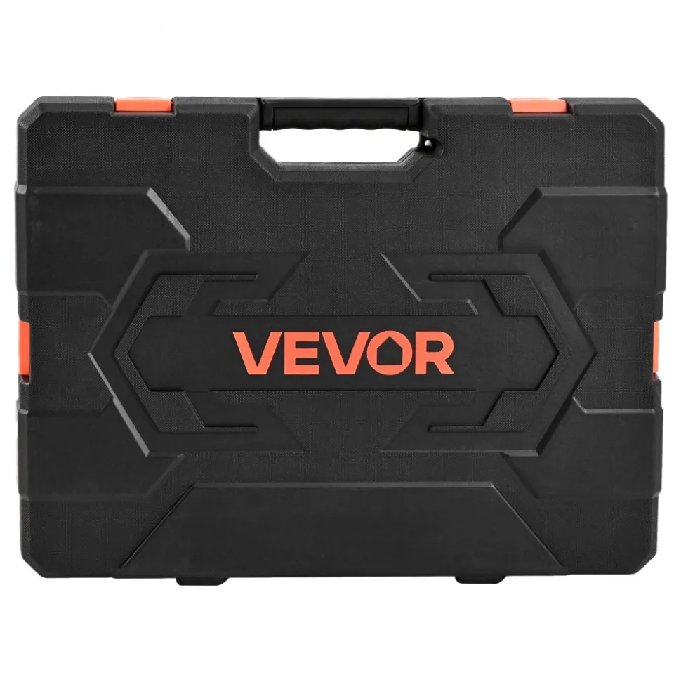 VEVOR Socket Set, 163 Pieces, 3/8 & 1/4 & 1/2 inch Drive Socket Tool Set, SAE and Metric, Deep and Standard, Mechanic Tool Kit with Storage Case, Chrome Plated CR-V Alloy Steel, for Automotive Repair