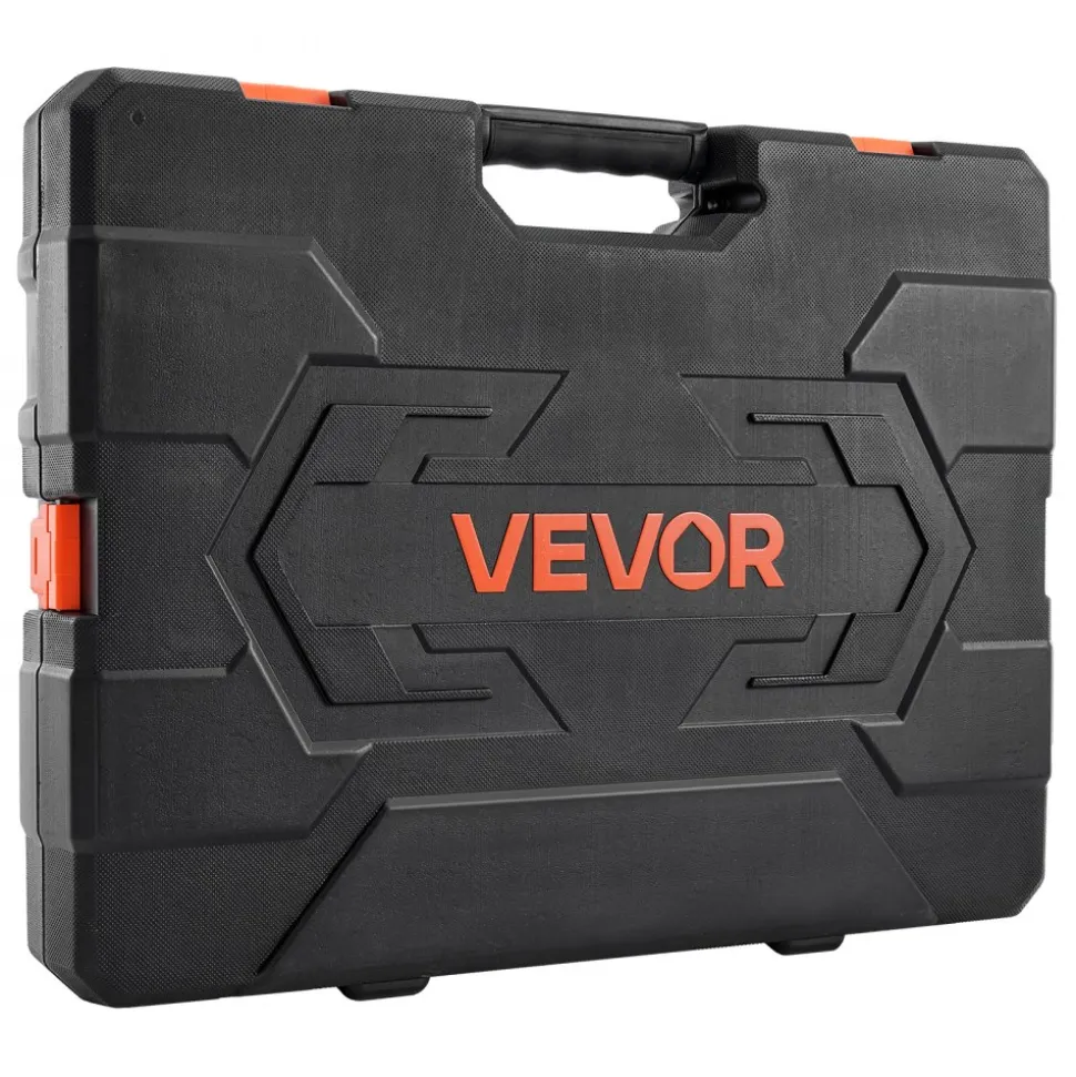 VEVOR Socket Set, 76 Pieces, 3/8 inch Drive Socket and Ratchet Set, SAE and Metric, Deep and Shallow, Mechanic Tool Kit with Accessories and Storage Case, CR-V Alloy Steel, for Automotive Repair