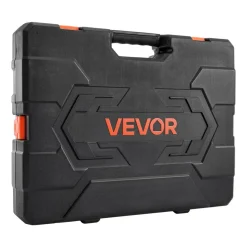 VEVOR Socket Set, 225 Pieces, 3/8 & 1/4 & 1/2 inch Drive Socket and Ratchet Set, SAE and Metric, Deep and Shallow, Mechanic Tool Kit with Bits, Accessories, Storage Case, CR-V Alloy Steel, for Repair