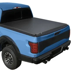 VEVOR Soft Roll-Up Truck Bed Tonneau Cover, Compatible with 2015-2026 Ford F150 Styleside/Fleetside (Not Fit Flareside/Stepside), Fit 6.5 ft (6 ft 7 in/79 in) Bed, PVC Tonneau Cover with Aluminum Bars