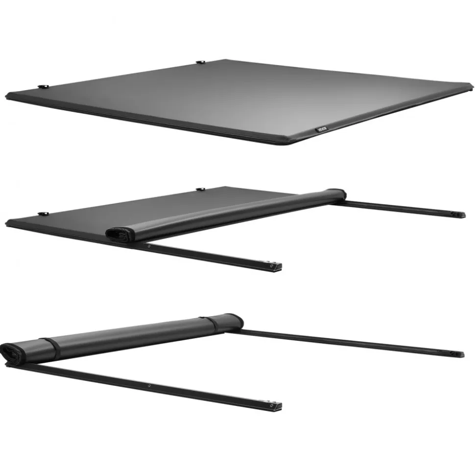 VEVOR Soft Roll-Up Truck Bed Tonneau Cover, Compatible with 2017-2026 Honda Ridgeline, Fits 5 ft (5 ft 4 in/64 in) Bed, Triple-Layer Heavy-Duty PVC Tonneau Cover with Three Aluminum Alloy Support Bars