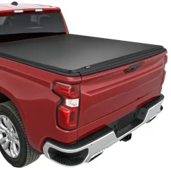 VEVOR Soft Roll-Up Truck Bed Tonneau Cover, Compatible with 2019-2026 Chevy Silverado/GMC Sierra 1500 New Body, Fits 5.8 ft (5 ft 9 in/69.3 in) Bed, PVC Tonneau Cover with Aluminum Alloy Support Bars