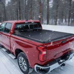 VEVOR Soft Roll-Up Truck Bed Tonneau Cover, Compatible with 2019-2026 Chevy Silverado/GMC Sierra 1500 New Body, Fits 5.8 ft (5 ft 9 in/69.3 in) Bed, PVC Tonneau Cover with Aluminum Alloy Support Bars