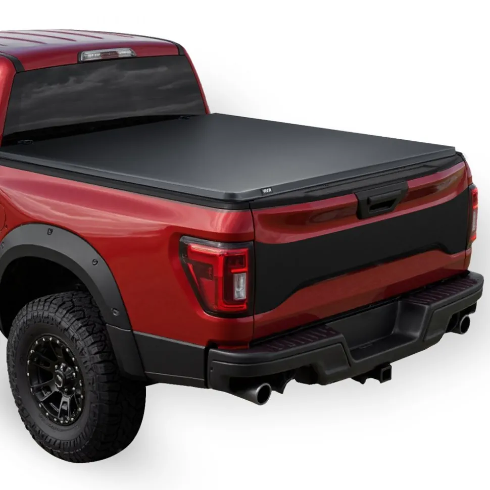 VEVOR Soft Roll-Up Truck Bed Tonneau Cover, Compatible with 2014-2018 Chevy Silverado/GMC Sierra 1500 (2019 LD/Limited), Fits 5.8 ft (5 ft 9 in/69 in) Bed, PVC Tonneau Cover with Aluminum Alloy Bars