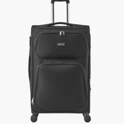 VEVOR Softside Expandable Luggage with Spinner Wheels, 28-Inch Softside Checked Large Luggage, Lightweight Checked Suitcase with Expandable Zippered Pocket and TSA Lock, Black