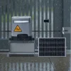 VEVOR Solar Gate Opener, 280W Electric Gate Opener for Doors up to 65.6ft 1799lbs, Chain Drive Sliding Fence Door Motor with Infrared Sensor & 2 Remote Controls, Driveway Gates Opening System