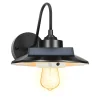 VEVOR Solar Outdoor Barn Light, 3 Lighting Modes and Motion Sensor, 2-Pack Gooseneck Light Fixture, Farmhouse Wall Sconce, with E27 Bulb Compatible, Waterproof for Porch, House, Entryway, Garage, Black