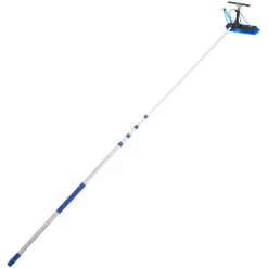 VEVOR Solar Panel Cleaning Kit, 26 ft, Water Fed Pole Kit with Cleaning Brush, Squeegee, Soap Dispenser, Extendable Aluminum Telescopic Pole, 180° Rotatable Brush Head, for Roof Mounted Solar Panels