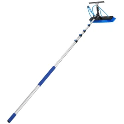 VEVOR Solar Panel Cleaning Kit, 26 ft, Water Fed Pole Kit with Cleaning Brush, Squeegee, Soap Dispenser, Extendable Aluminum Telescopic Pole, 180° Rotatable Brush Head, for Roof Mounted Solar Panels