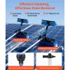 VEVOR Solar Panel Cleaning Kit, 20 ft, Water Fed Pole Kit with Cleaning Brush, Soap Dispenser, Extendable Aluminum Telescopic Pole, 180° Rotatable Brush Head, for Roof Mounted Solar Panels, Windows