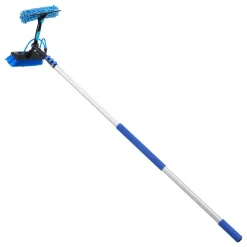 VEVOR Solar Panel Cleaning Kit, 20 ft, Water Fed Pole Kit with Cleaning Brush, Soap Dispenser, Extendable Aluminum Telescopic Pole, 180° Rotatable Brush Head, for Roof Mounted Solar Panels, Windows