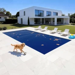 VEVOR Solar Pool Cover, 32 x 16 ft Pool Bubble Cover, 16 Mil Pools Solar Blanket with Dual Heat-Locking Air Layer for Pools, Daytime Heat Absorption, Nighttime Heat Retention, Blue & Silver, Cuttable