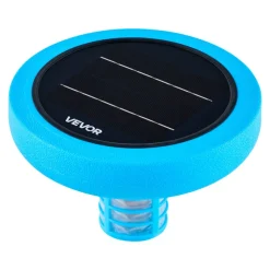 VEVOR Solar Pool Ionizer, Round Copper Pool Ionizer Up to 35000 Gal, Floating Automatic Water Cleaner and Purifier, Chlorine Free Water, with Copper Anode, Spring, Brush and Filter for Pools & Spas
