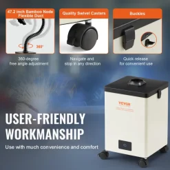 VEVOR Solder Fume Extractor, 150W Soldering Smoke Extractor with 3-Stage Filters, 332 m³/h Strong Suction Smoke Absorber and Purifier for Soldering, Engraving, DIY Welding, Salon