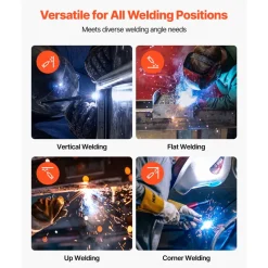 VEVOR Solid MIG Welding Wire, ER70S-6 0.035-inch 10 LBS, Low Spatter Mild Steel Welding Wire with High Deoxidizers for All-Position Gas Shielded Welding