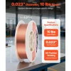 VEVOR Solid MIG Welding Wire, ER70S-6 0.023-inch 10 LBS, Low Spatter Mild Steel Welding Wire with High Deoxidizers for All-Position Gas Shielded Welding