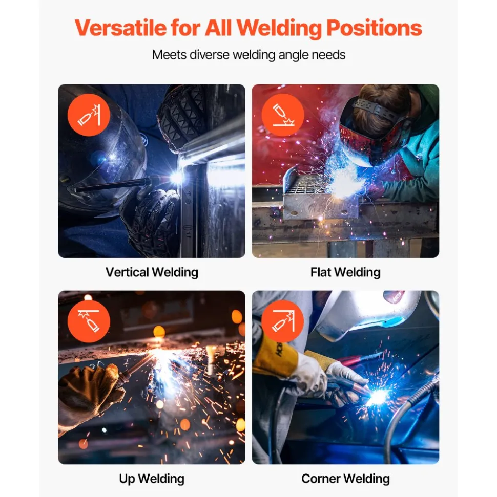VEVOR Solid MIG Welding Wire, ER70S-6 0.023-inch 10 LBS, Low Spatter Mild Steel Welding Wire with High Deoxidizers for All-Position Gas Shielded Welding