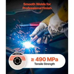 VEVOR Solid MIG Welding Wire, ER70S-6 0.03-inch 10 LBS, Low Spatter Mild Steel Welding Wire with High Deoxidizers for All-Position Gas Shielded Welding