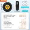VEVOR Solid PU Run-Flat Tire Wheel, 10", 2-Pack, 400 lbs Dynamic Load, 450 lbs Static Load, Flat Free Tubeless Tires and Wheels for Hand Truck, Utility Cart, Dollies, Garden Trailers, Various Carts