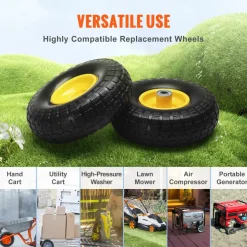 VEVOR Solid PU Run-Flat Tire Wheel, 10