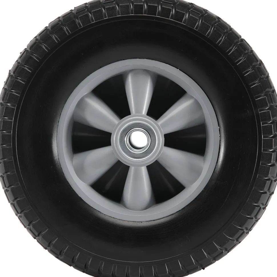VEVOR Solid PU Run-Flat Tire Wheel, 10", 2-Pack, 180 lbs Dynamic Load, 220 lbs Static Load, Flat Free Tubeless Tires and Wheels for Hand Truck, Utility Cart, Dollies, Garden Trailers, Various Carts