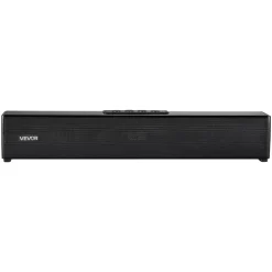 VEVOR Sound Bar for Smart TV, 2.0 Channel, 17-Inch Compact Soundbar TV Speakers for Projector, Bluetooth AUX Connection, Remote Control, Easy Setup, 80W Surround Sound System for PC Home Theater Audio