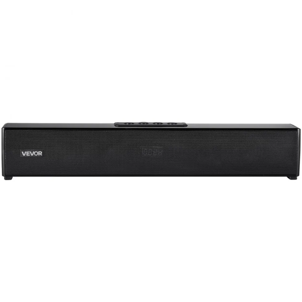 VEVOR Sound Bar for Smart TV, 2.0 Channel, 24-Inch Compact Soundbar TV Speakers for Projector, Bluetooth AUX Connection, Remote Control, Easy Setup, 80W Surround Sound System for PC Home Theater Audio