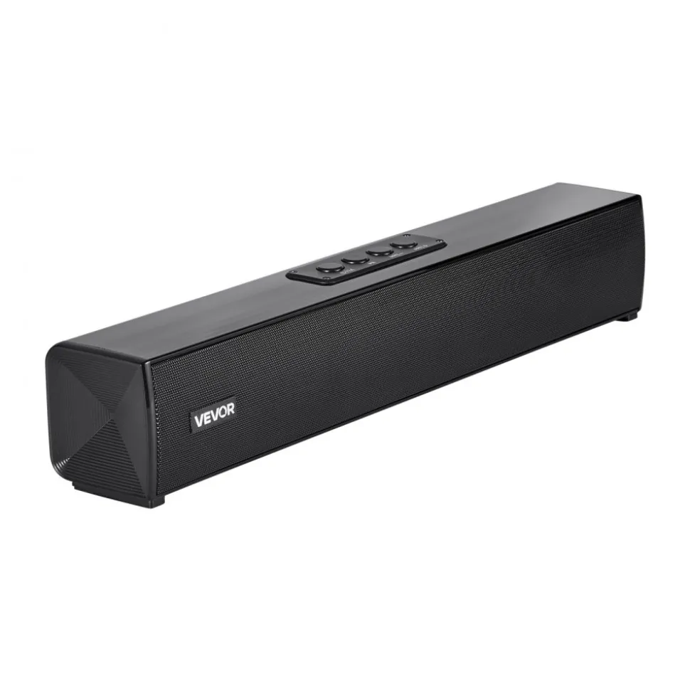 VEVOR Sound Bar for Smart TV, 2.0 Channel, 24-Inch Compact Soundbar TV Speakers for Projector, Bluetooth AUX Connection, Remote Control, Easy Setup, 80W Surround Sound System for PC Home Theater Audio