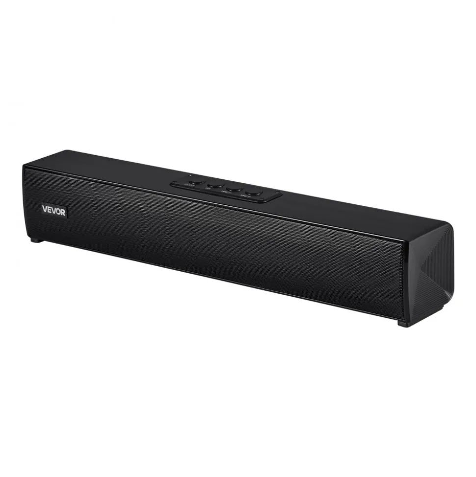VEVOR Sound Bar for Smart TV, 2.0 Channel, 24-Inch Compact Soundbar TV Speakers for Projector, Bluetooth AUX Connection, Remote Control, Easy Setup, 80W Surround Sound System for PC Home Theater Audio