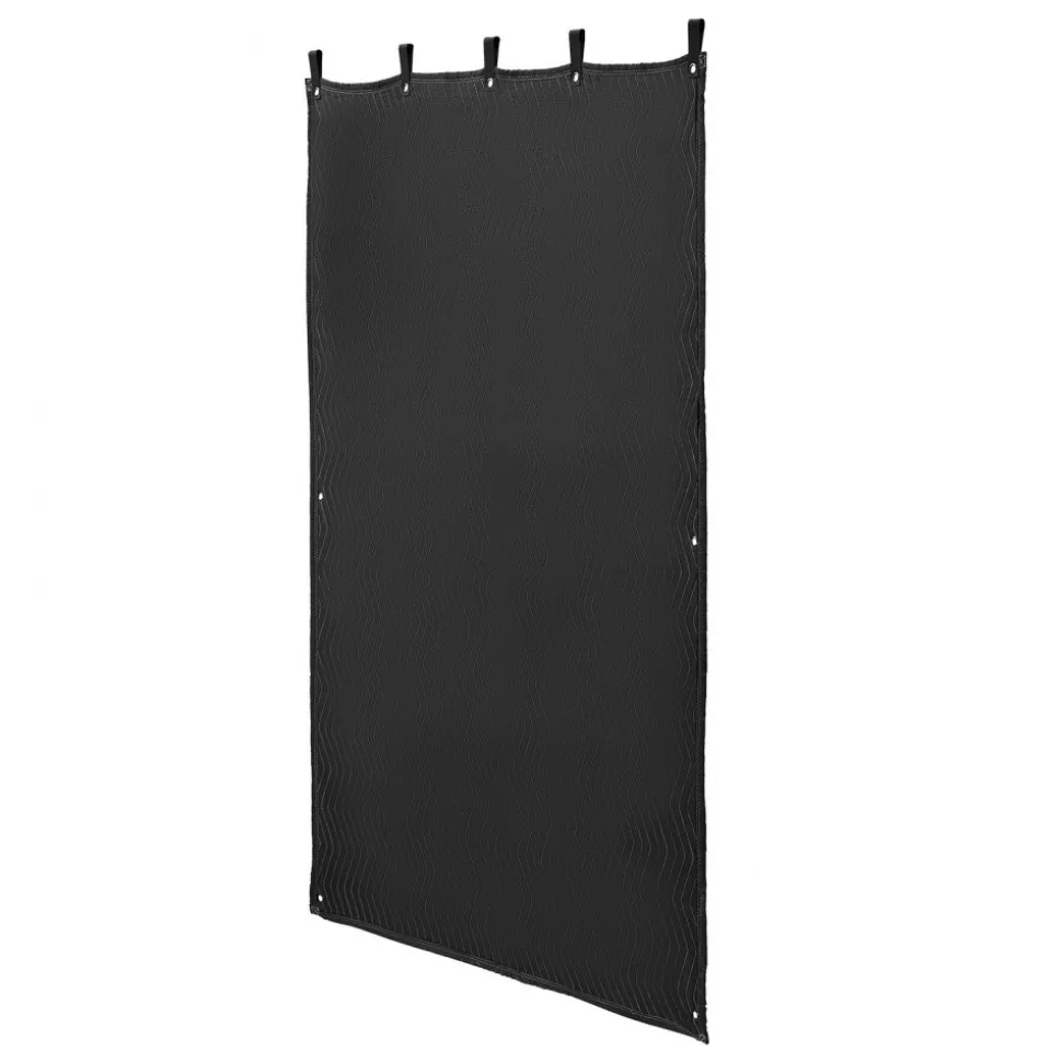 VEVOR Sound Dampening Blankets, Soundproof Curtains with 80 x 48 in, Soundproof Blanket with Grommets, Studio Grommeted Blanket, for Window, Door, Light Blocker, Music Recording, Black