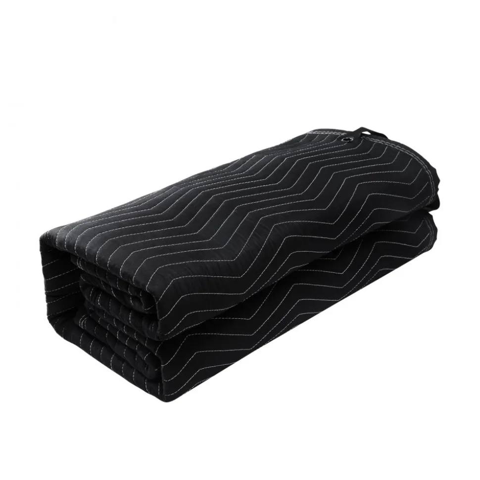 VEVOR Sound Dampening Blanket, 96" x 80", Extra Large Studio Grommeted Soundproof Blanket with Grommets, Light Blocker for Door Acoustic Noise Blocking Blanket Studio Sound Absorption Sheet, Black
