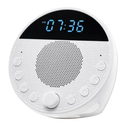 VEVOR Sound Machine, 18 Soothing Sleep Sounds and 7-Color Night Light, 5-in-1 White Noise Sound Machine with Dual Alarms, Auto-Off Timer and Memory Function, for Baby, Adults, Home, Office & Travel