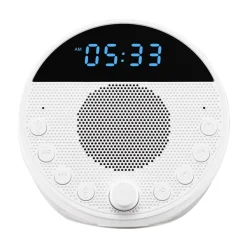 VEVOR Sound Machine, 18 Soothing Sleep Sounds, 7-Color Night Light, 6-in-1 White Noise Sound Machine with Dual Alarms, APP, Auto-Off Timer and Memory Function, for Baby, Adults, Home, Office & Travel