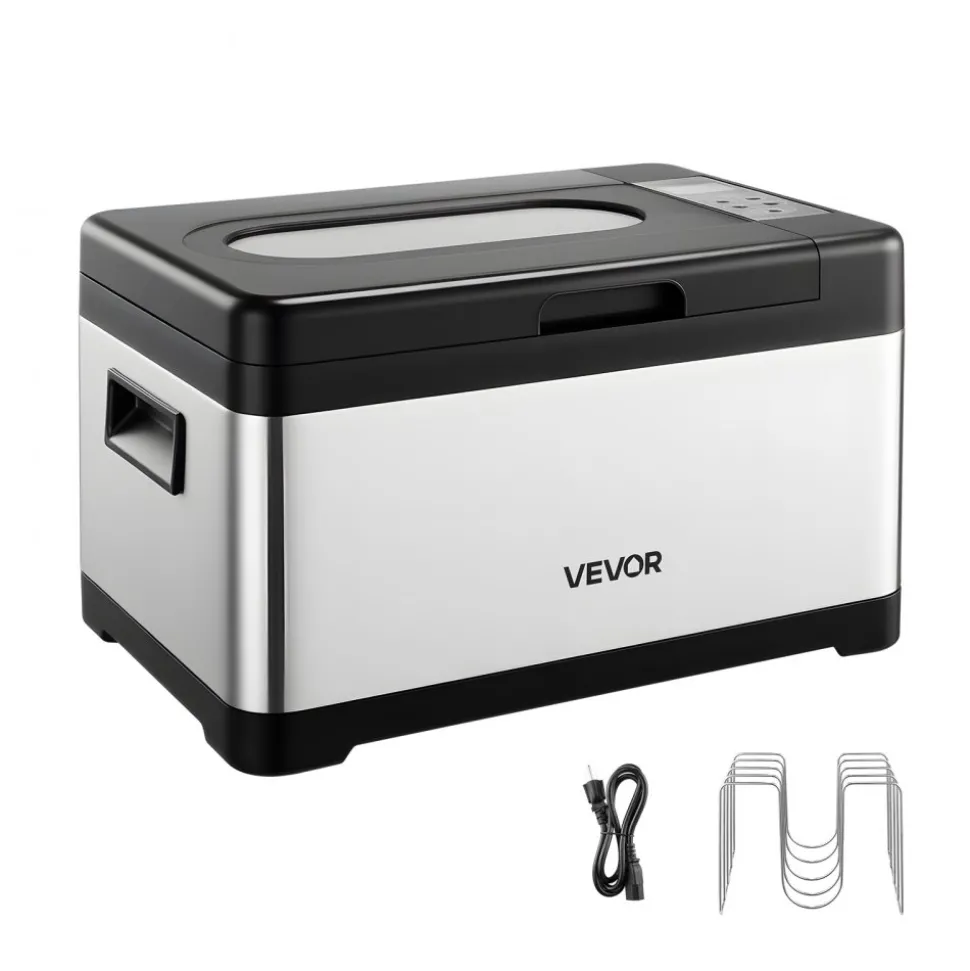VEVOR Sous Vide Cooker, 800W Sous-Vide Machine, Suveed Cooking Machine with LED Digital Display, Glass Lid, Precise Temperature & Timer Control, for Family & Friends, All-in-One Sous Vide Pot