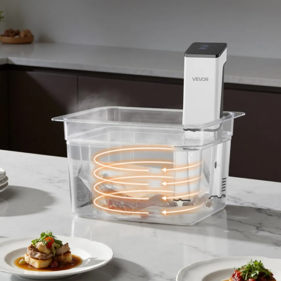 VEVOR Sous Vide Precision Cooker, 850W Sous-Vide Cooking Machine, Immersion Circulator with LED Digital Display, Secure Clamp Design, Fast-Heating, Accurate Temperature & Timer Control, Sous-Vide
