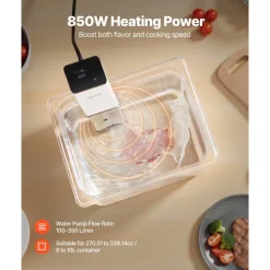 VEVOR Sous Vide Precision Cooker, 850W Sous-Vide Cooking Machine, Immersion Circulator with LED Digital Display, Secure Clamp Design, Fast-Heating, Accurate Temperature & Timer Control, Sous-Vide