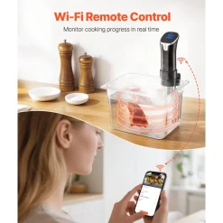 VEVOR Sous Vide Precision Cooker, 1100W Sous-Vide Cooking Machine, WIFI Immersion Circulator with LED Digital Display, Fast-Heating, Accurate Temperature & Timer Control, SUS304 Stainless Steel