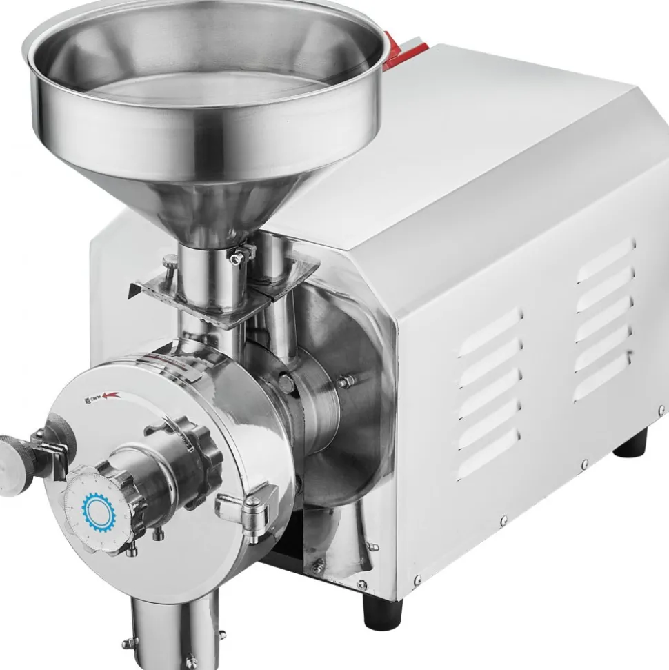 VEVOR Soybean Grinder Commercial Grinding Machine for Spices 2200W Corn Mill Grinder 50 KG/H Stainless Steel Corn Grinder Industrial Flour Milling Machine for Pepper Soybean Peanut Corn Grains