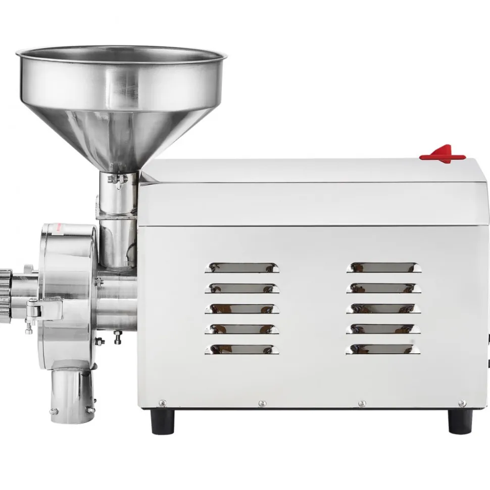 VEVOR Soybean Grinder Commercial Grinding Machine for Spices 3000W Corn Mill Grinder 100 KG/H Stainless Steel Corn Grinder Industrial Flour Milling Machine for Pepper Soybean Peanut Corn Grains