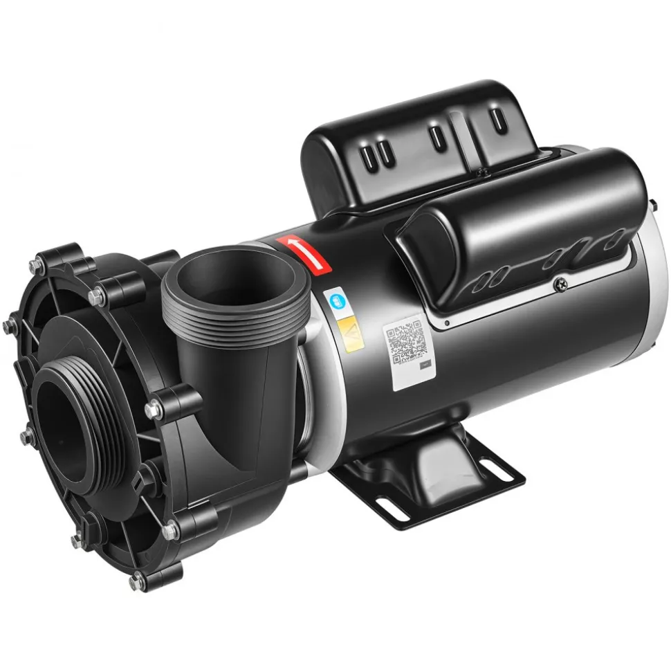 VEVOR SPA Pump 2.5HP Hot Tub Pump 2 Speed 48 Frame with 1.5" & 2" Port, 230V, 175 GPM High Speed & 66 GPM Low Speed, 90° Rotational Interface, SPA Bath Water Circulation, Compatible with OEM Models