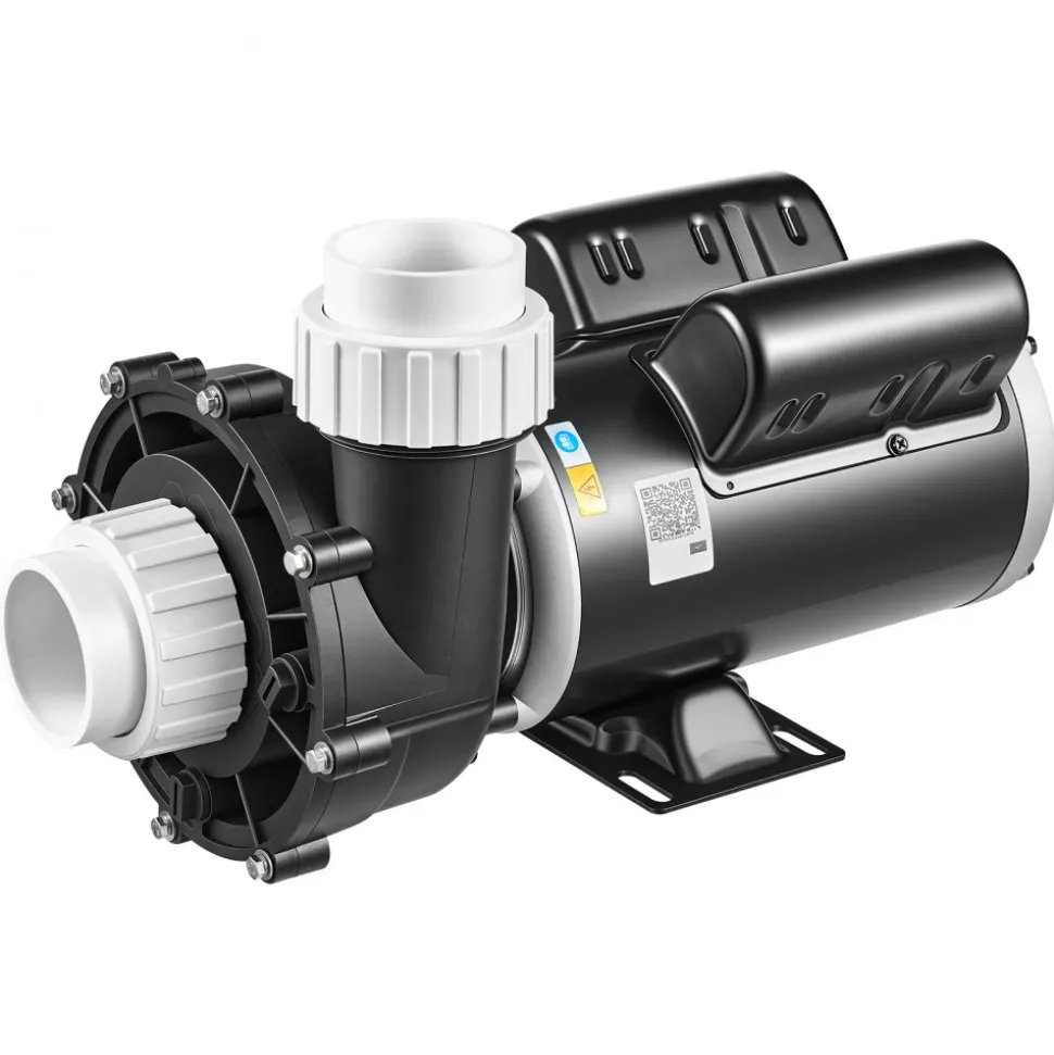 VEVOR SPA Pump 2.5HP Hot Tub Pump 2 Speed 48 Frame with 1.5" & 2" Port, 230V, 175 GPM High Speed & 66 GPM Low Speed, 90° Rotational Interface, SPA Bath Water Circulation, Compatible with OEM Models