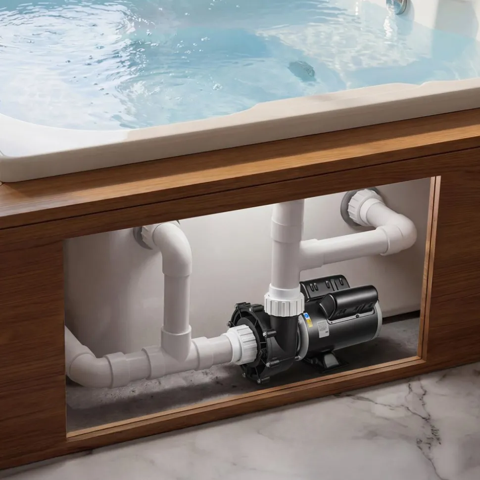 VEVOR SPA Pump 2.5HP Hot Tub Pump 2 Speed 48 Frame with 1.5" & 2" Port, 230V, 175 GPM High Speed & 66 GPM Low Speed, 90° Rotational Interface, SPA Bath Water Circulation, Compatible with OEM Models