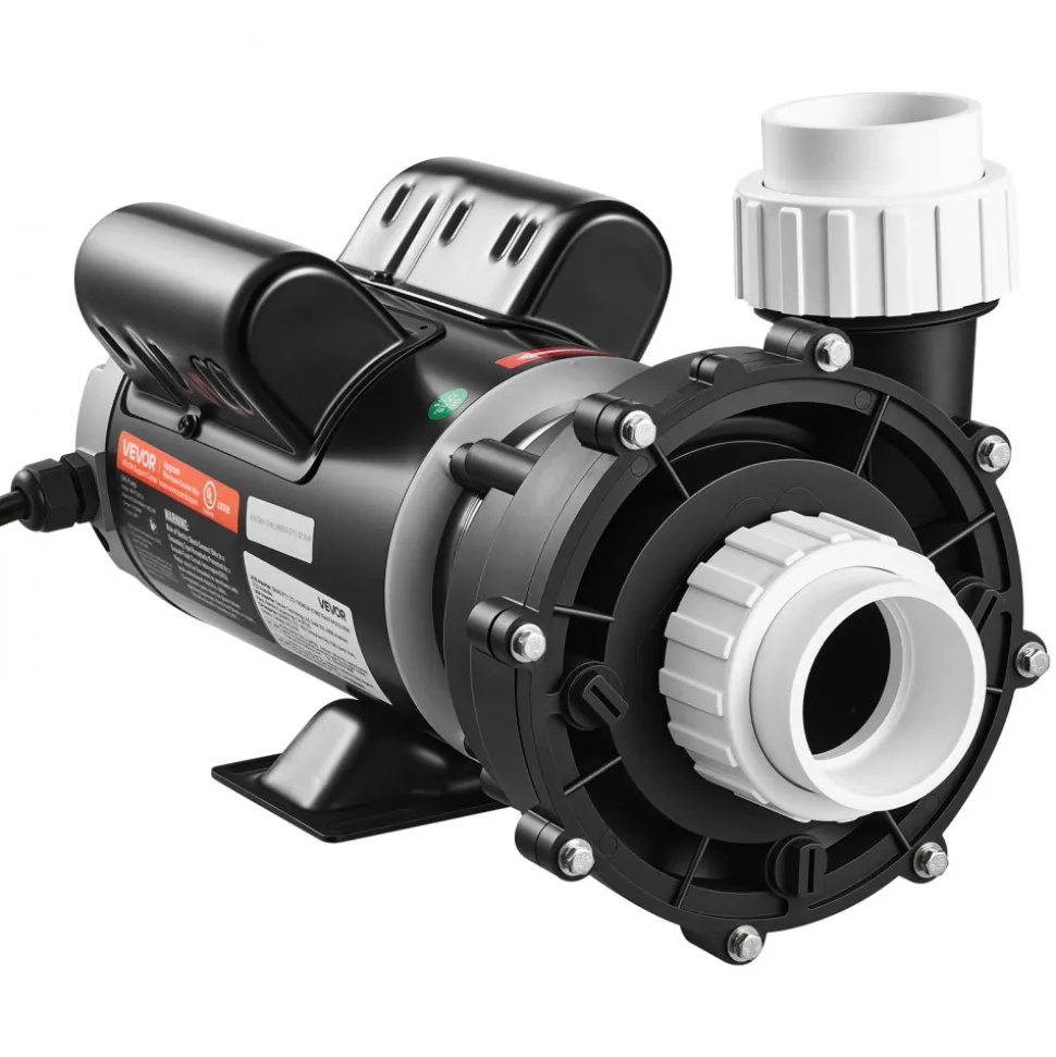 VEVOR SPA Pump 2.5HP Hot Tub Pump 2 Speed 48 Frame with 1.5" & 2" Port, 230V, 175 GPM High Speed & 66 GPM Low Speed, 90° Rotational Interface, SPA Bath Water Circulation, Compatible with OEM Models