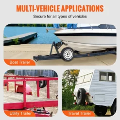 VEVOR Spare Tire Carrier, Trailer Spare Tire Mount, 160 lbs Capacity, Utility Trailer Accessories Fits Most 4 & 5 & 6 & 8 Lugs Wheels on 4