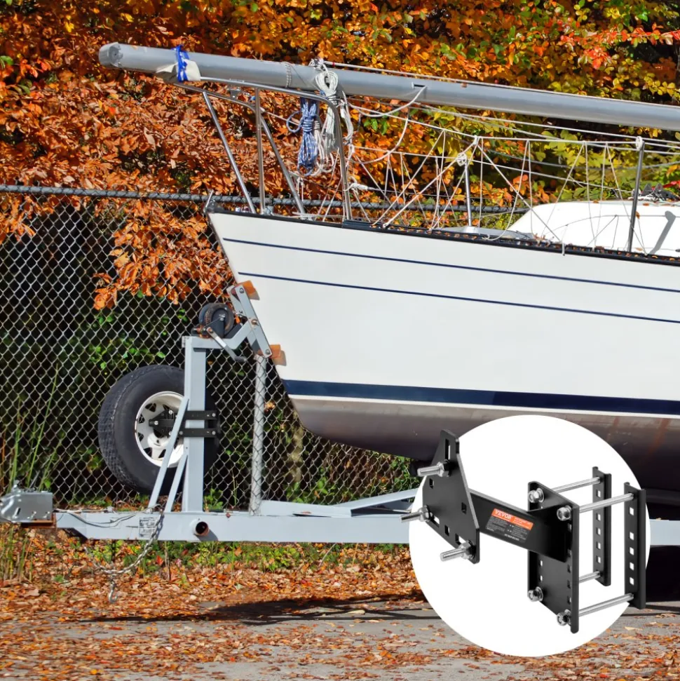 VEVOR Spare Tire Carrier, Trailer Spare Tire Mount, 160 lbs Capacity, Utility Trailer Accessories Fits Most 4 & 5 & 6 & 8 Lugs Wheels on 4", 4.25", 4.5", 4.75", 5", 5.5", 6", 6.5" Bolt Patterns
