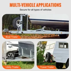 VEVOR Spare Tire Carrier, Trailer Spare Tire Mount, 160 lbs Capacity, Utility Trailer Accessories Fits Most 4 & 5 & 6 & 8 Lugs Wheels on 4